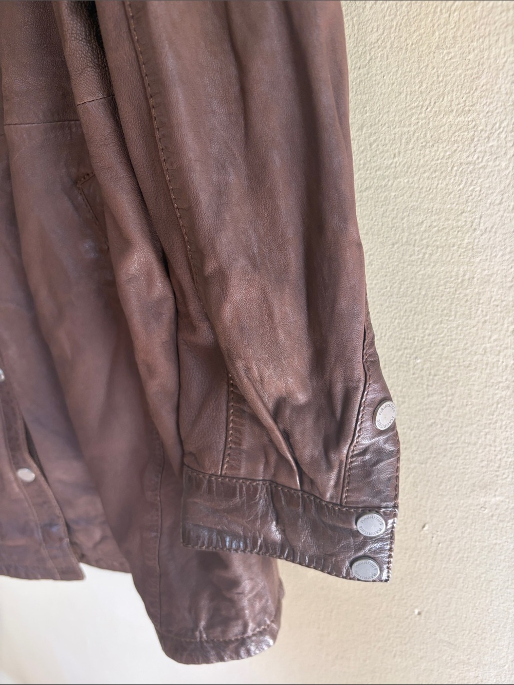 Mauritius Mahi RF Brown Leather Jacket US 10 NWT - Picture 7 of 10